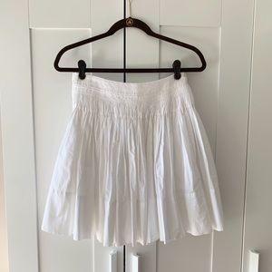 NWOT Vince Cotton Pleated Side-Zip Skirt